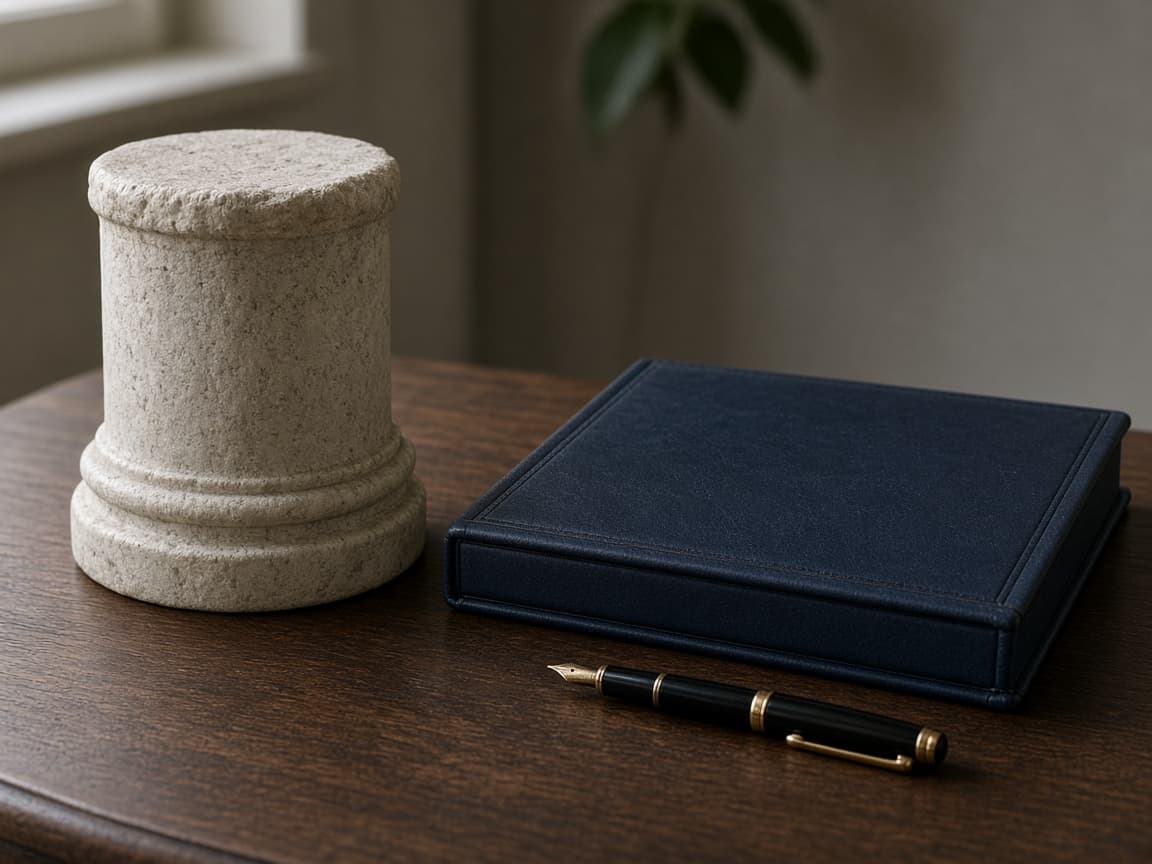 Fragment de colonne et chemise de cuir : choisir banque ou assurance.