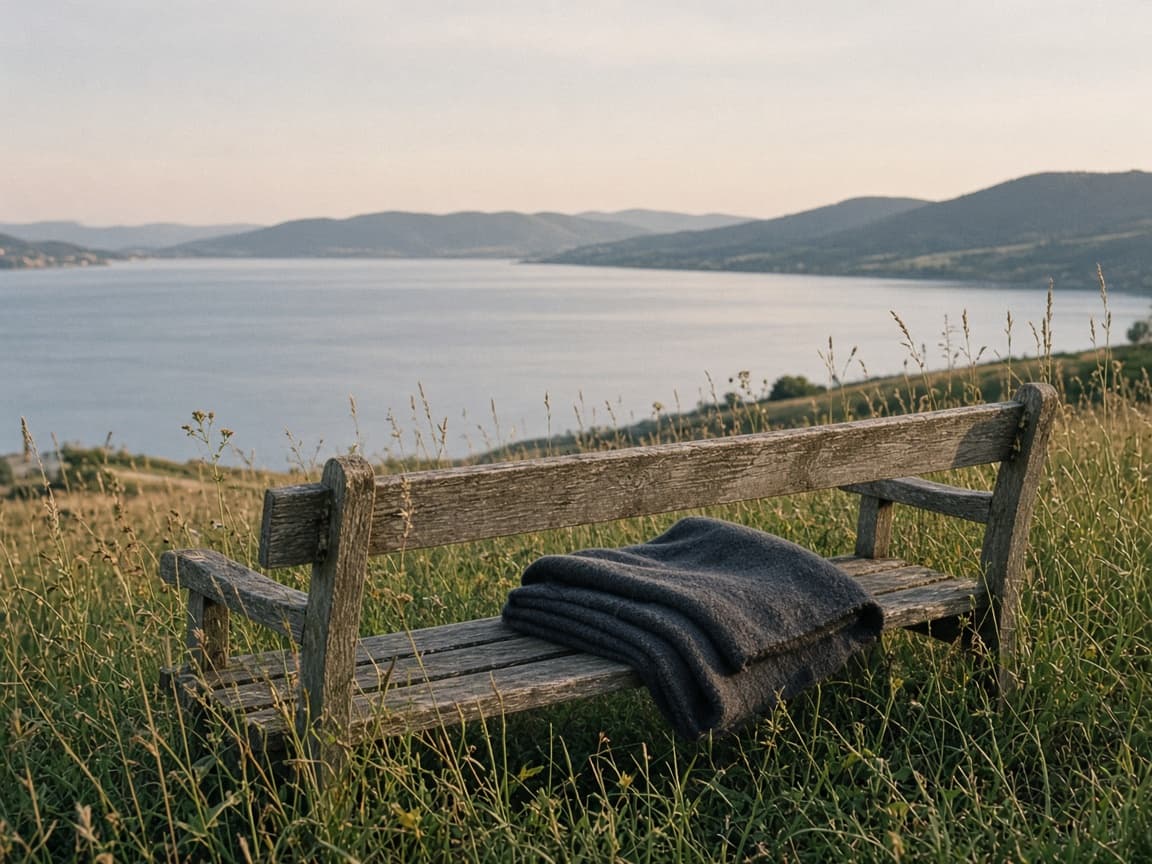 Banc de bois face au Léman : rente du 1er pilier AVS.
