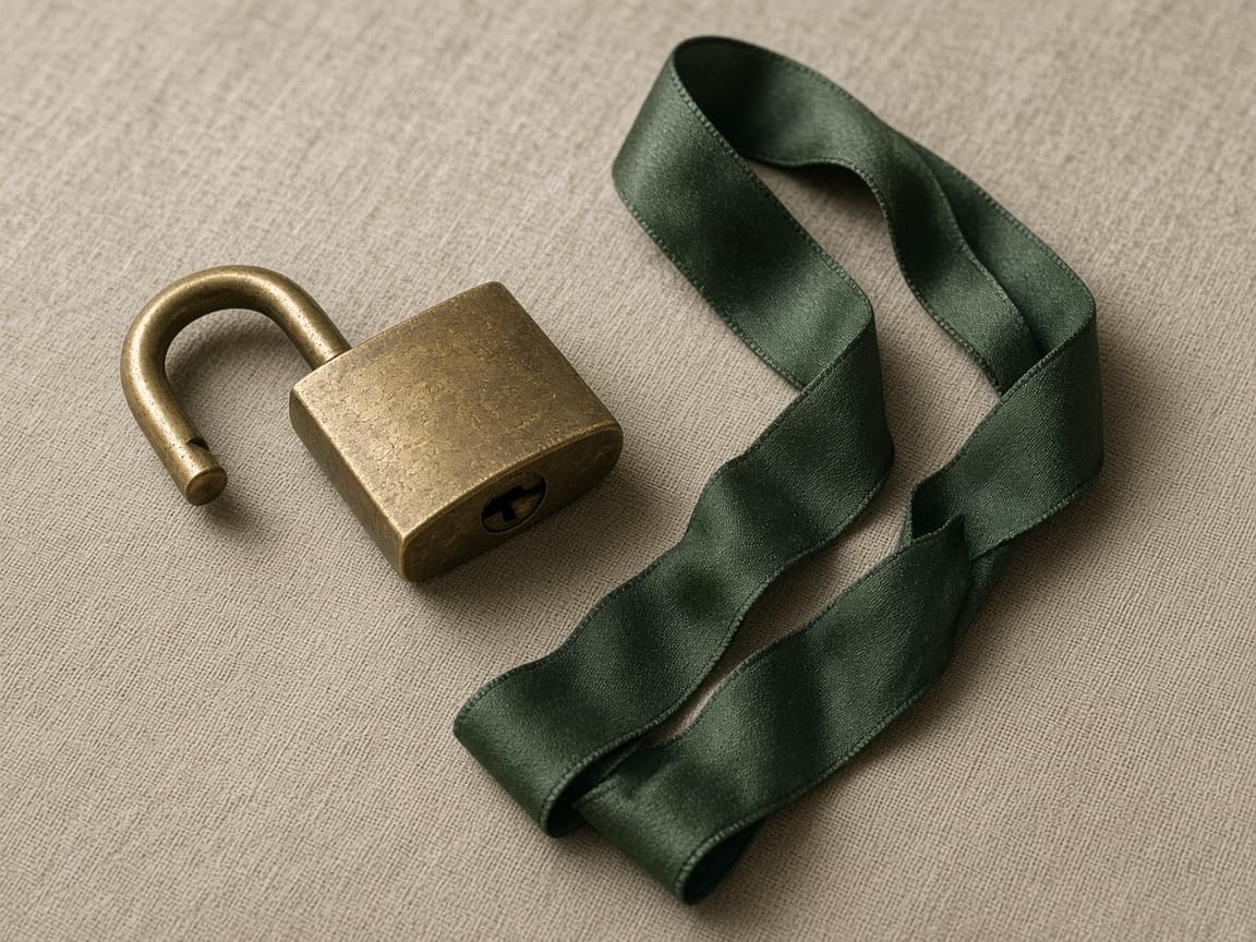 Cadenas ouvert et ruban de soie : retirer un 3a ou un 3b.